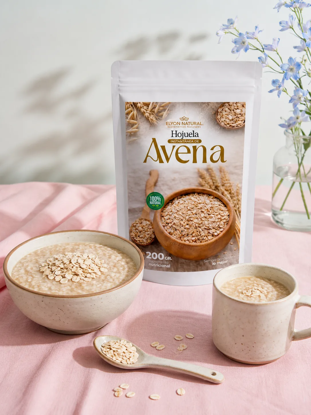 Sobre de Hojuelas de Avena x200g – Fibra y Energía Natural para Desayunos Saludables, imagen 2