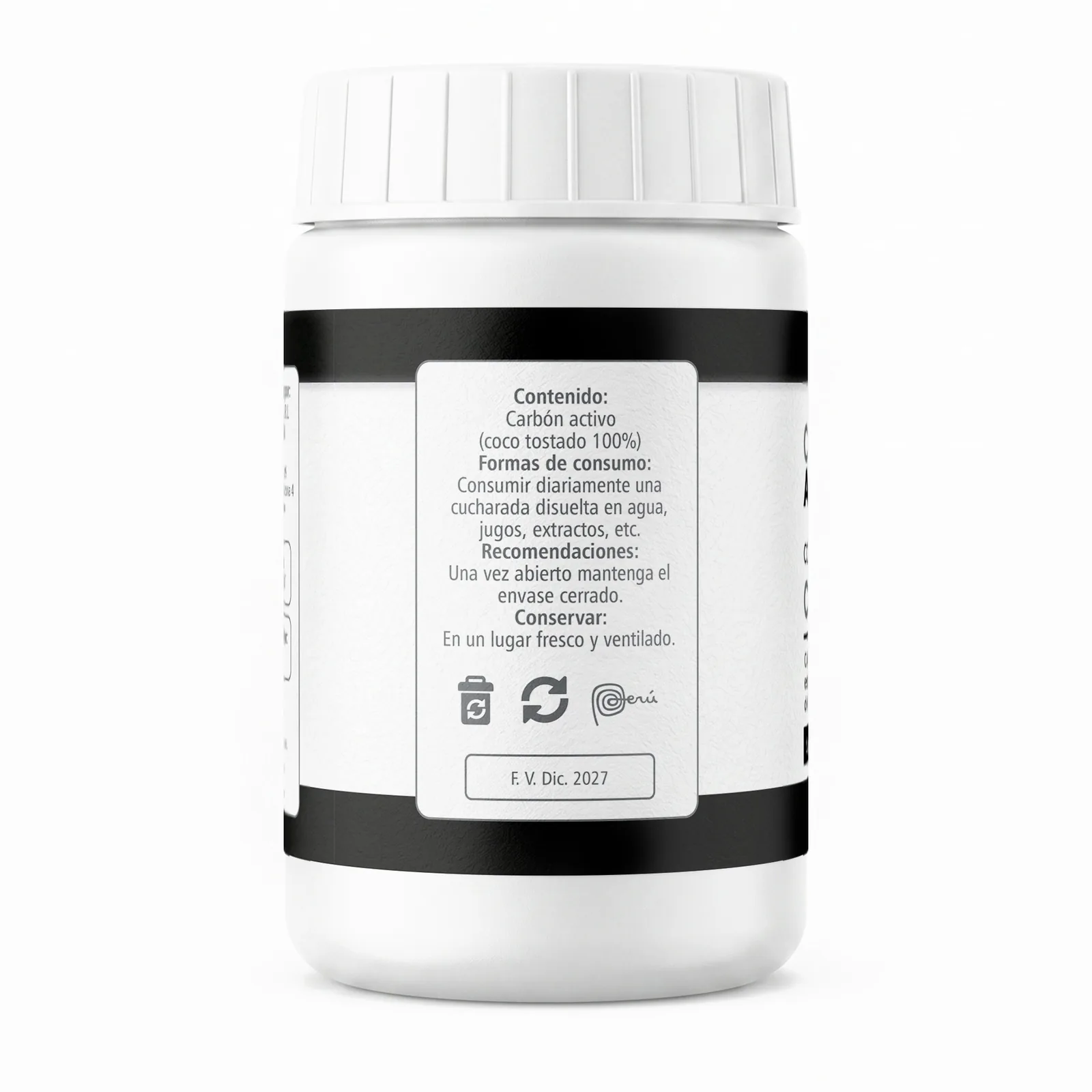 Carbón Activado de Coco Complex Elyon Natural | Alivio Digestivo Premium (200g), imagen 1