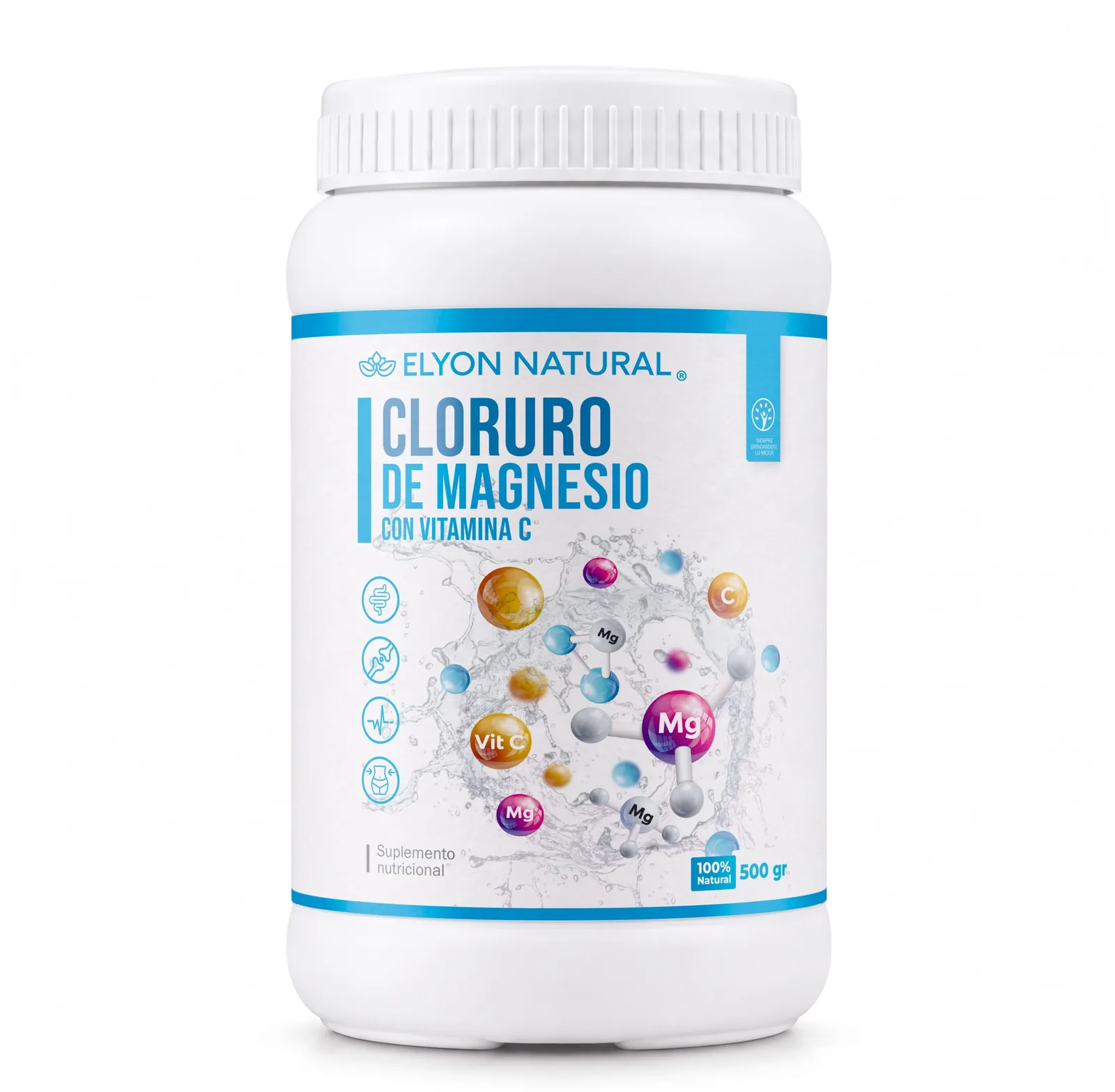 Cloruro de Magnesio con Vitamina C 500g | Elyon Natural, imagen 1