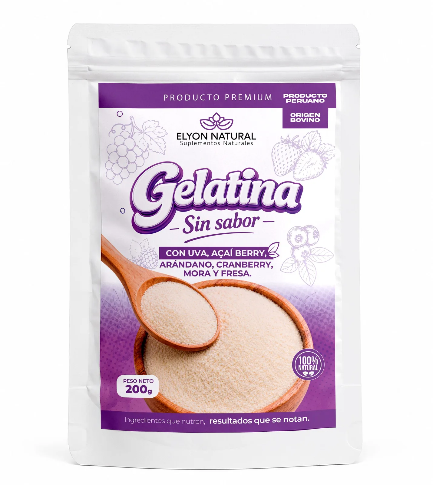 Gelatina con Frutos Rojos