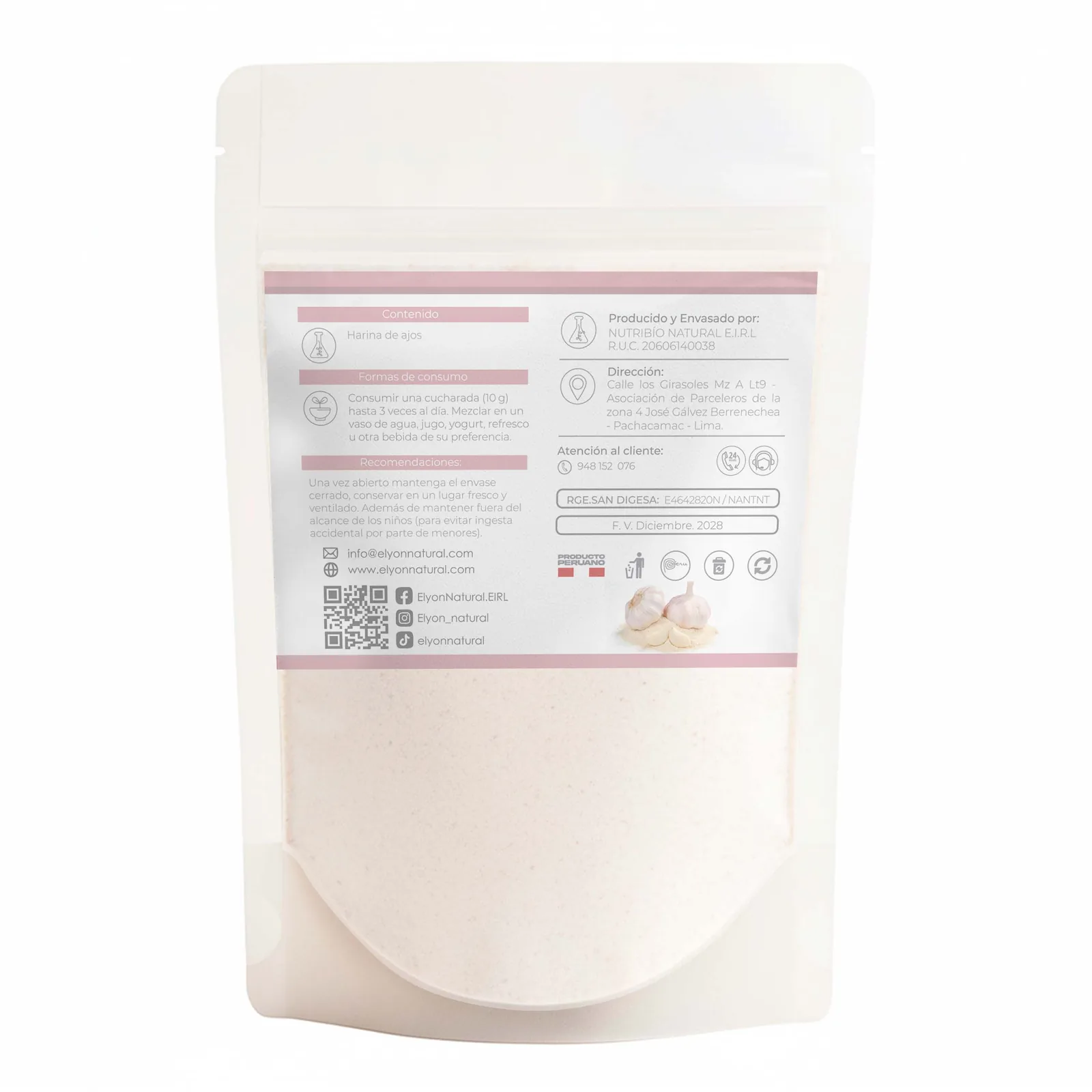 Ajo en Polvo Concentrado – Aliado para Defensas, Energía y Sazonar Comidas (100g), imagen 2