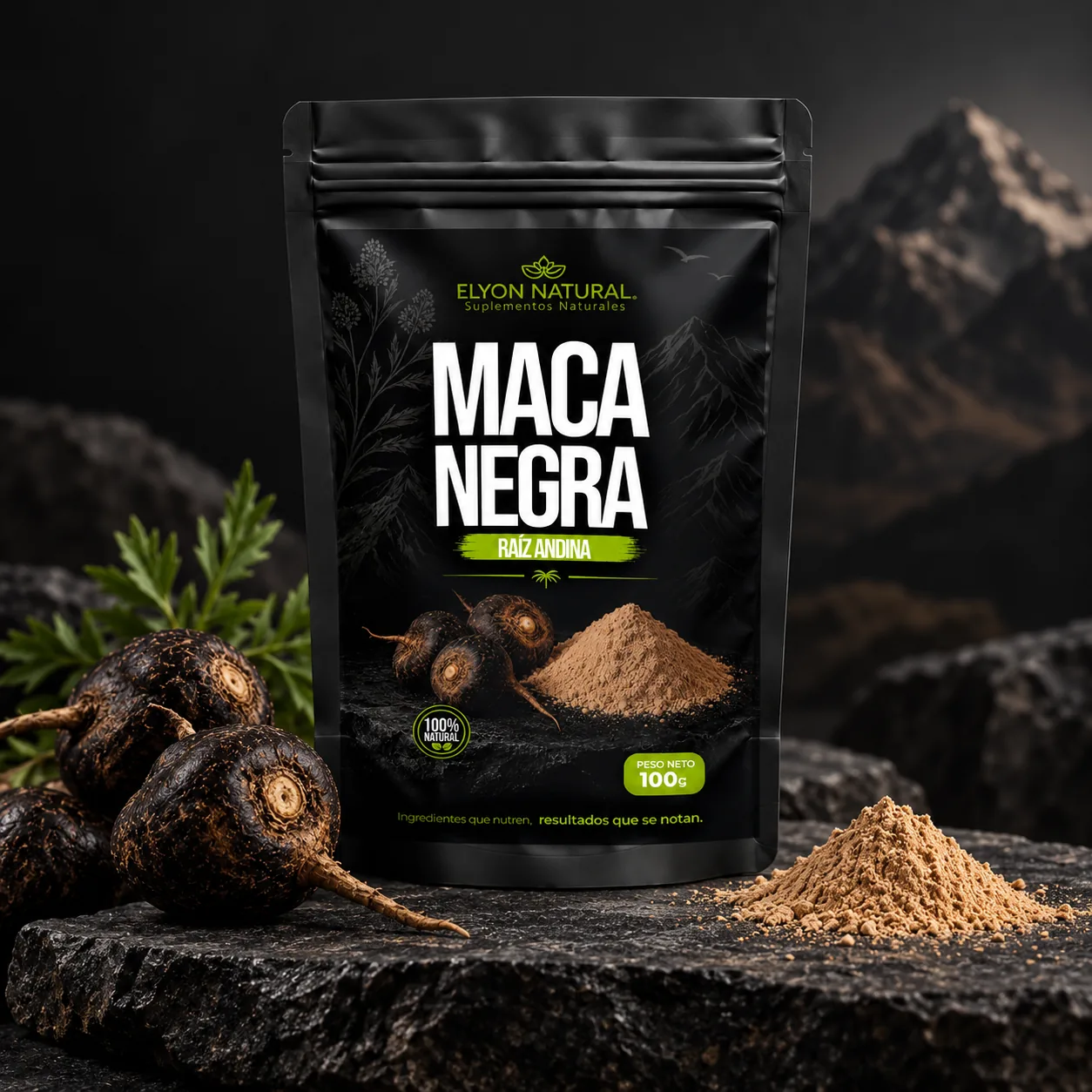Maca Negra andina en polvo 100g, imagen 3
