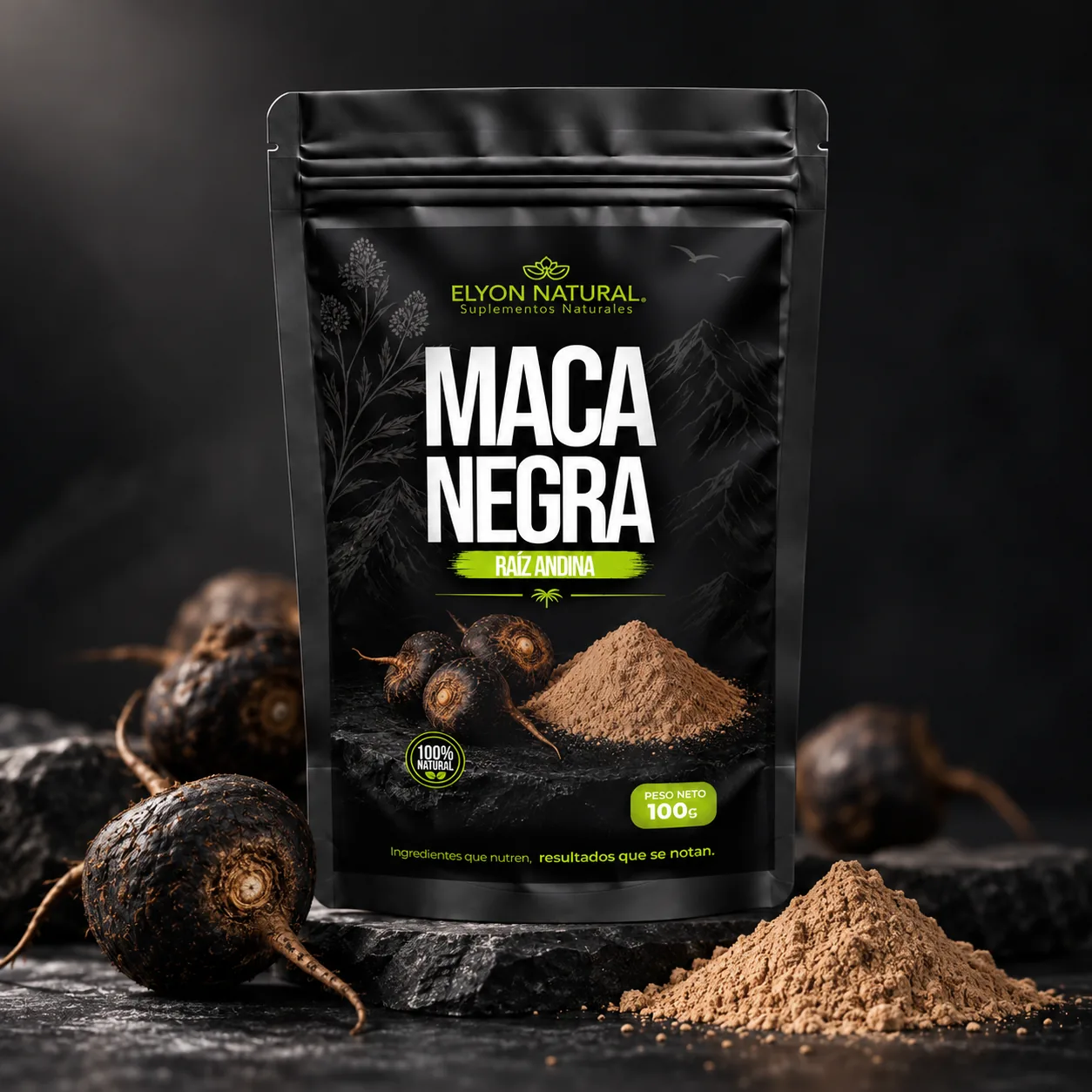 Maca Negra andina en polvo 100g, imagen 4
