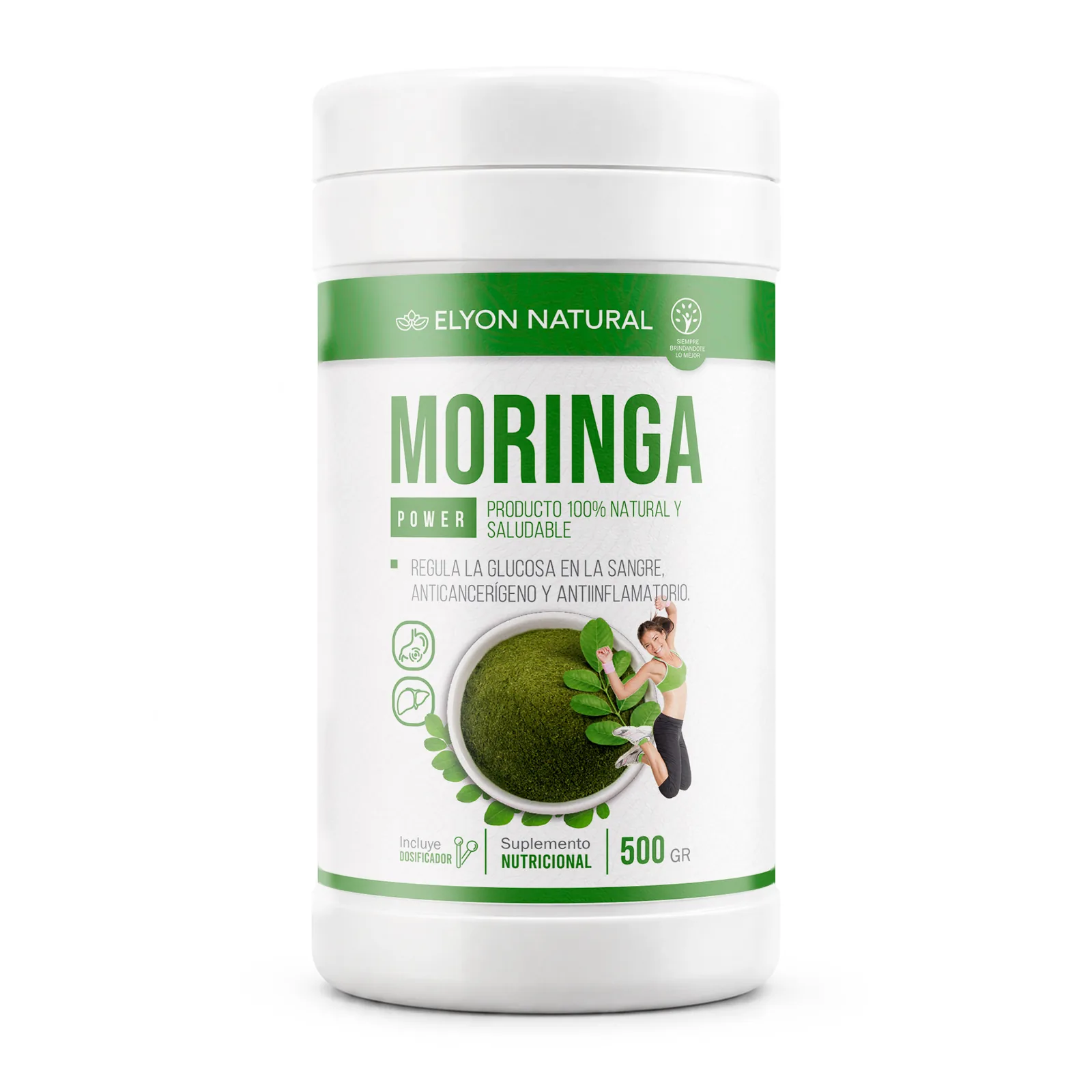 Moringa en Polvo 500g – Superalimento Energizante y Detox Natural | Elyon Natural, imagen 1