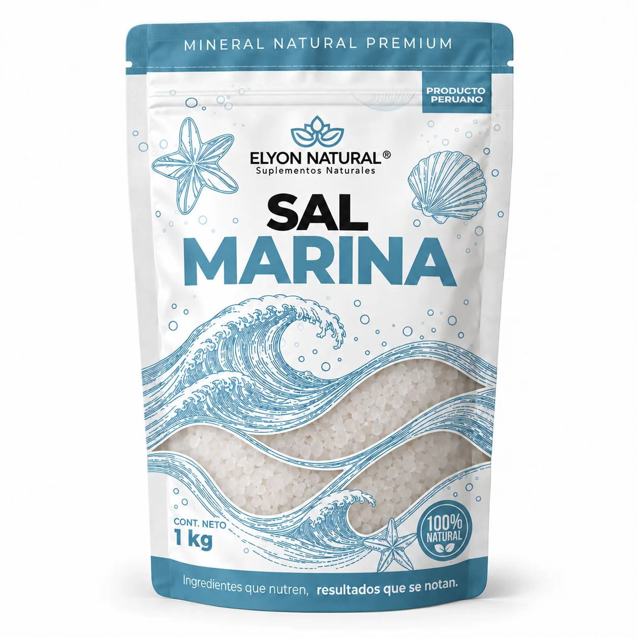 Sobre de Sal Marina x1kg – Fuente Natural de Minerales y Electrolitos, imagen 1