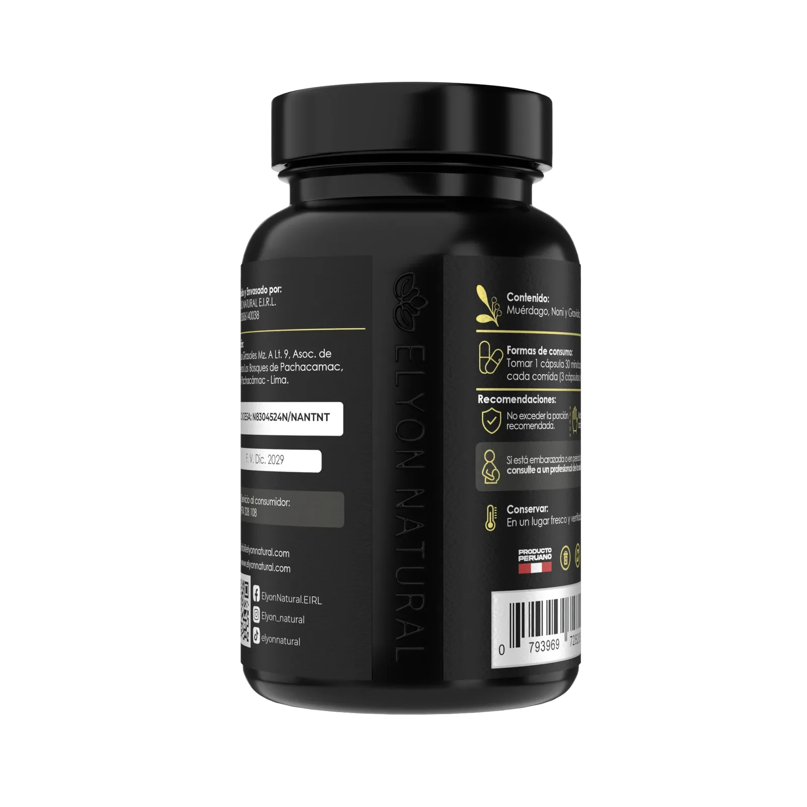 Muérdago 500mg Cápsulas Perú | 100 Und – Elyon, imagen 3
