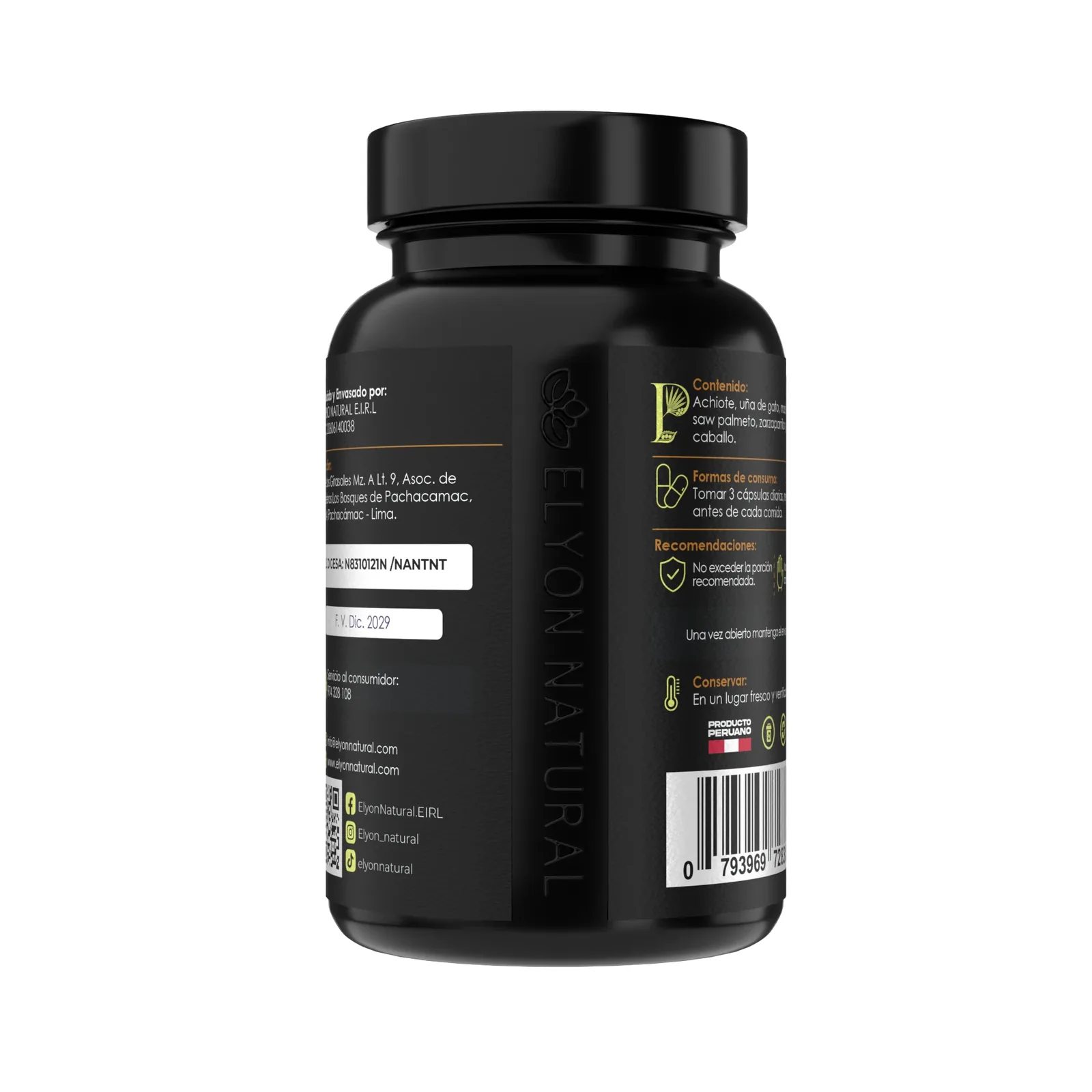 Prost Max Power x 100 Cápsulas – Salud Prostática, Vitalidad Masculina y Bienestar Urinario | Elyon Natural Perú, imagen 3