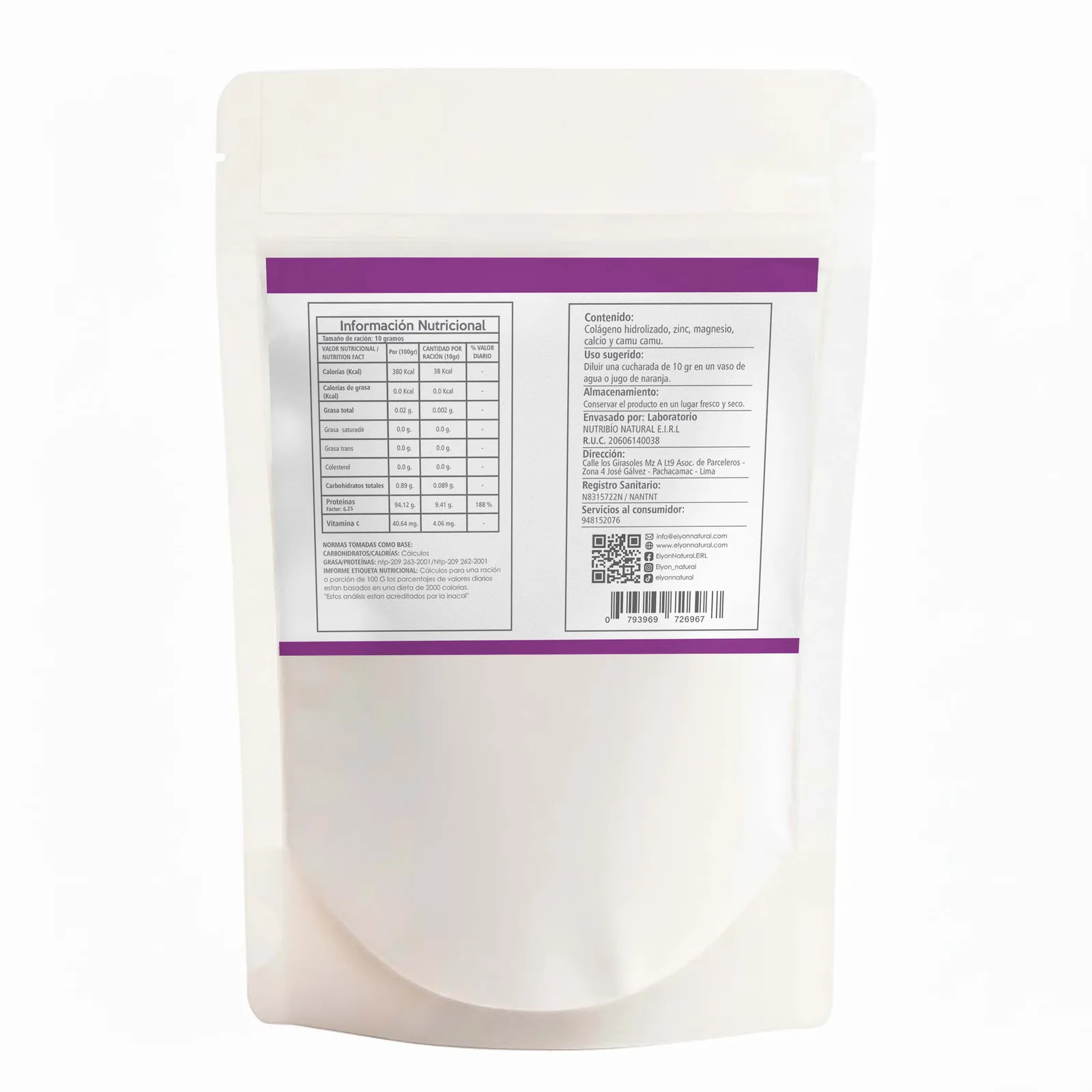 Sobre de Vital Max Colágeno C + Magnesio + Zinc x100g – Apoyo Completo para Articulaciones y Huesos, imagen 2