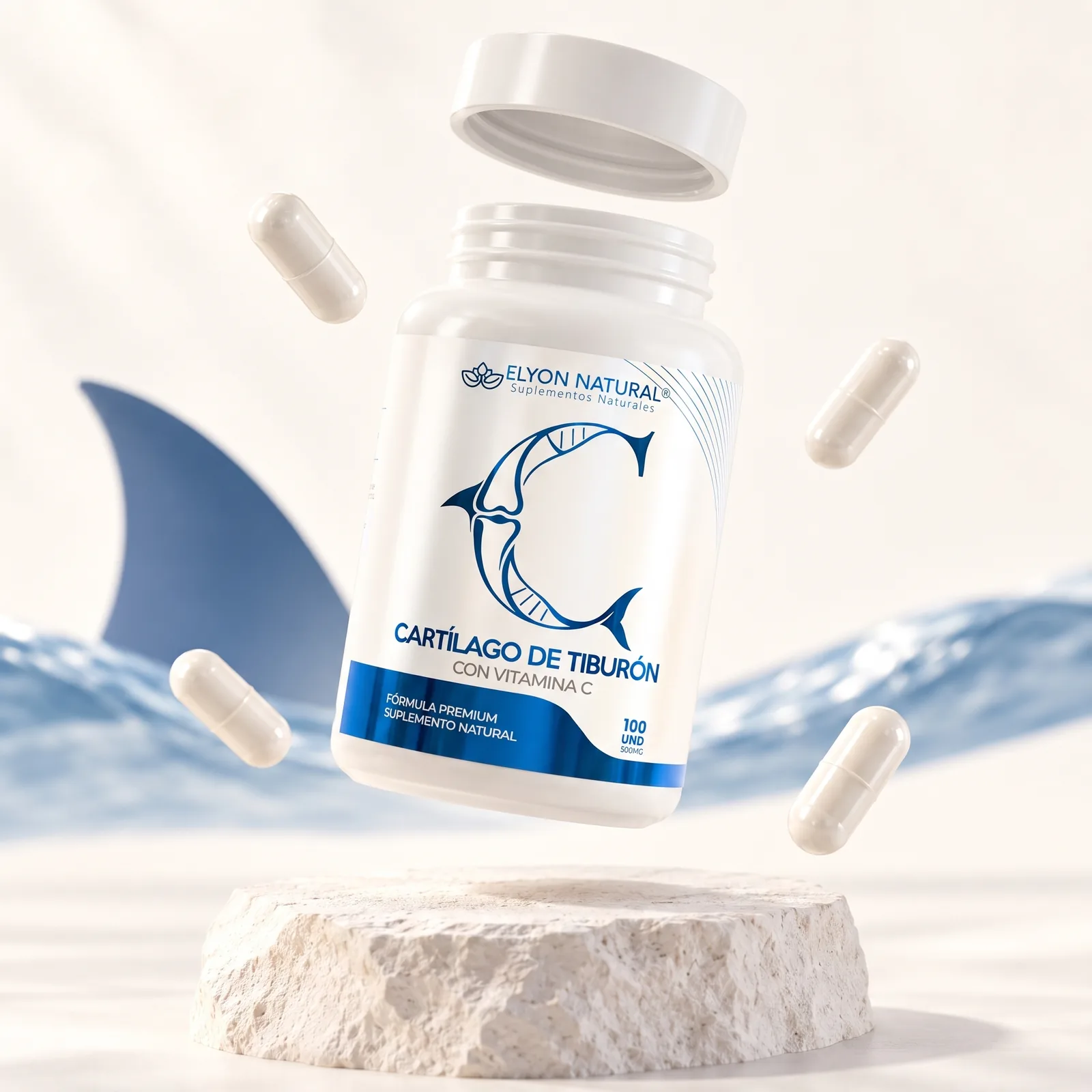 Cartílago Marino con Vitamina C – 100 Cápsulas, imagen 4