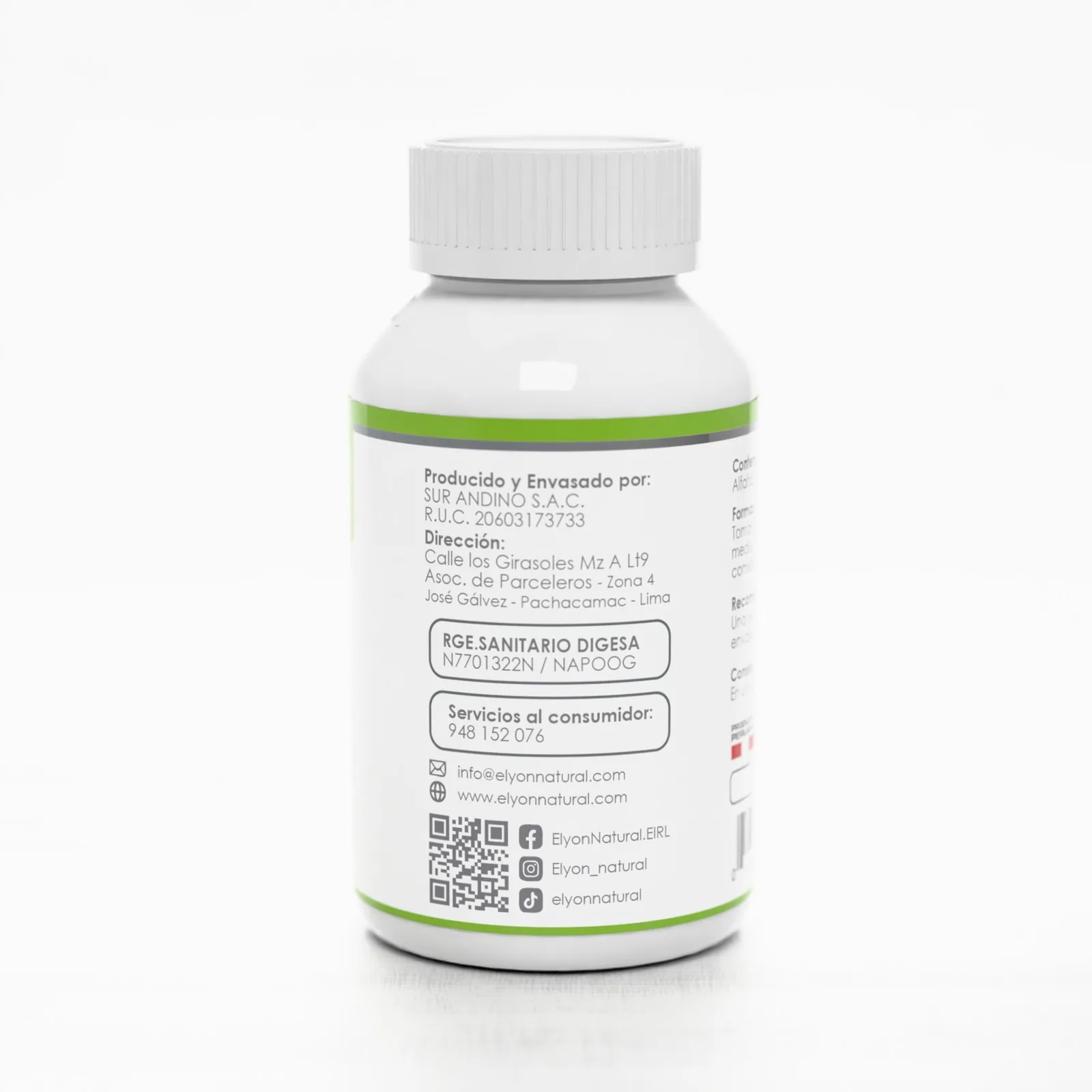 Alfalfa Premium 100 Cápsulas – Energía, Desintoxicación y Vitalidad Natural | Elyon Natural, imagen 2