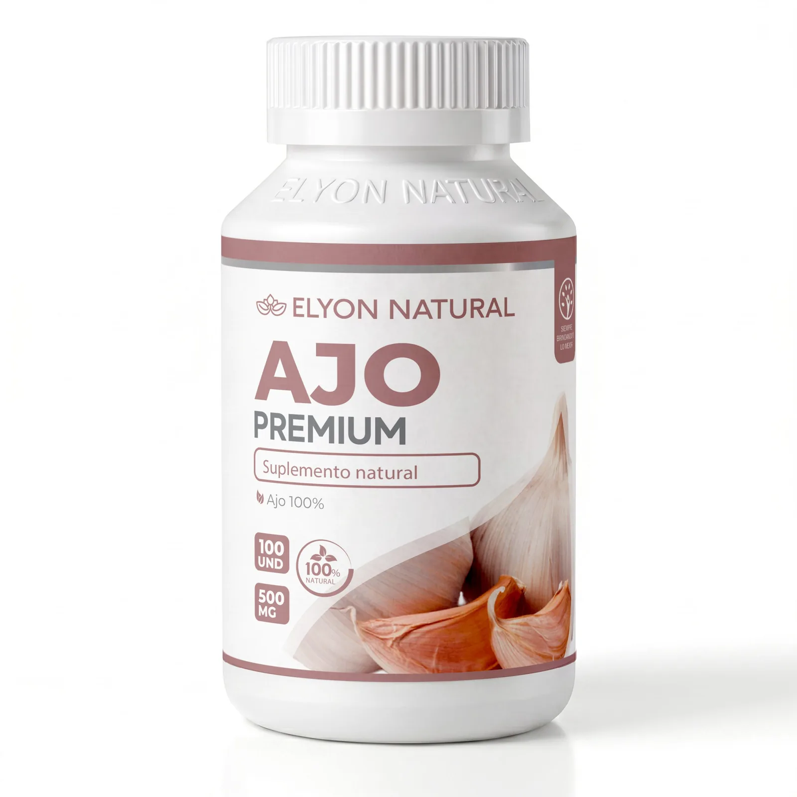 Ajo Premium 100 Cápsulas – Salud Cardiovascular y Colesterol Natural | Elyon Natural, imagen 1