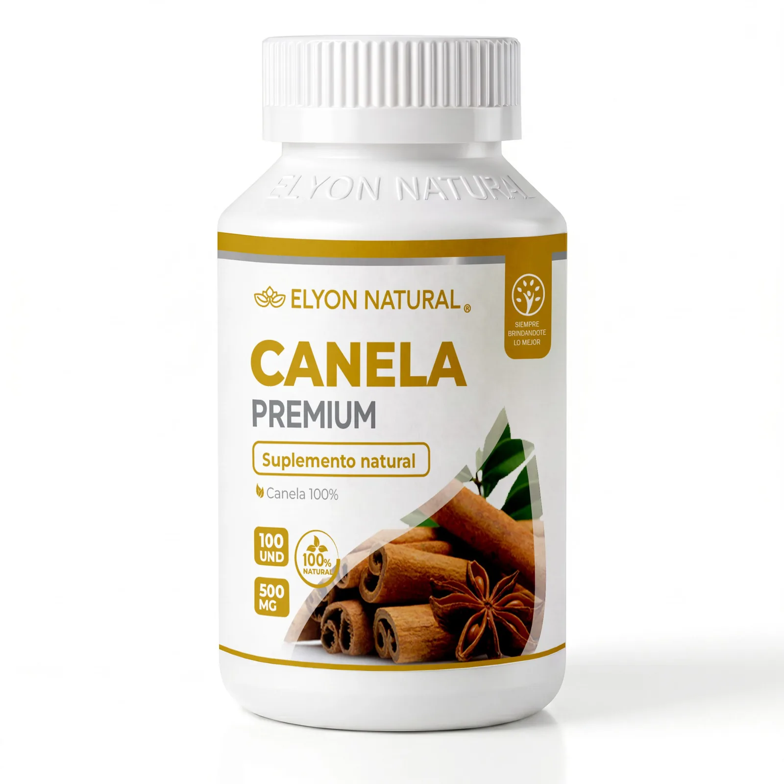Canela Premium en Cápsulas x 100 | Suplemento Natural para Controlar la Glucosa y Mejorar el Metabolismo, imagen 1