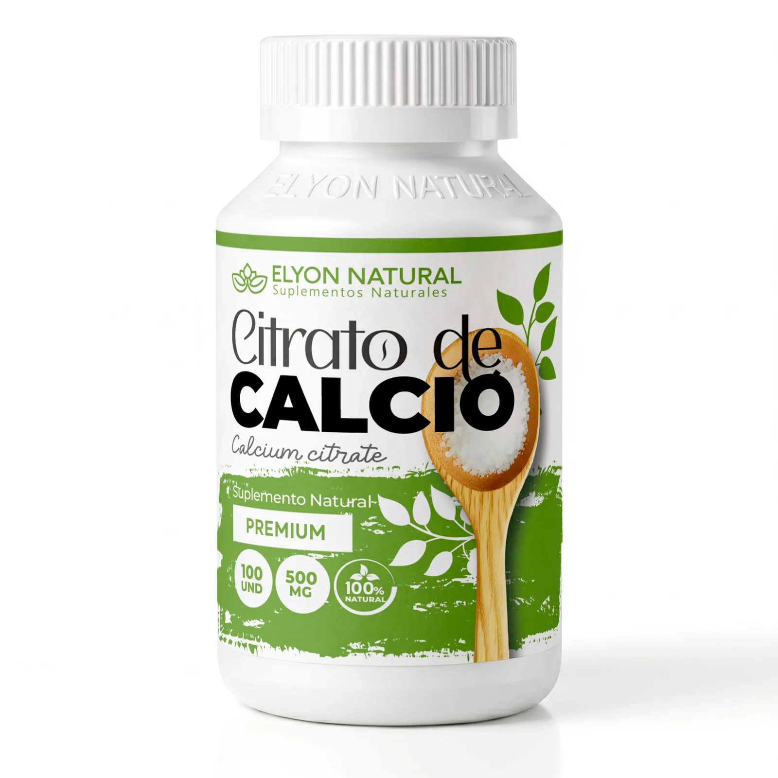 Citrato de Calcio Premium x 100 Cápsulas Elyon Natural Perú, imagen 1