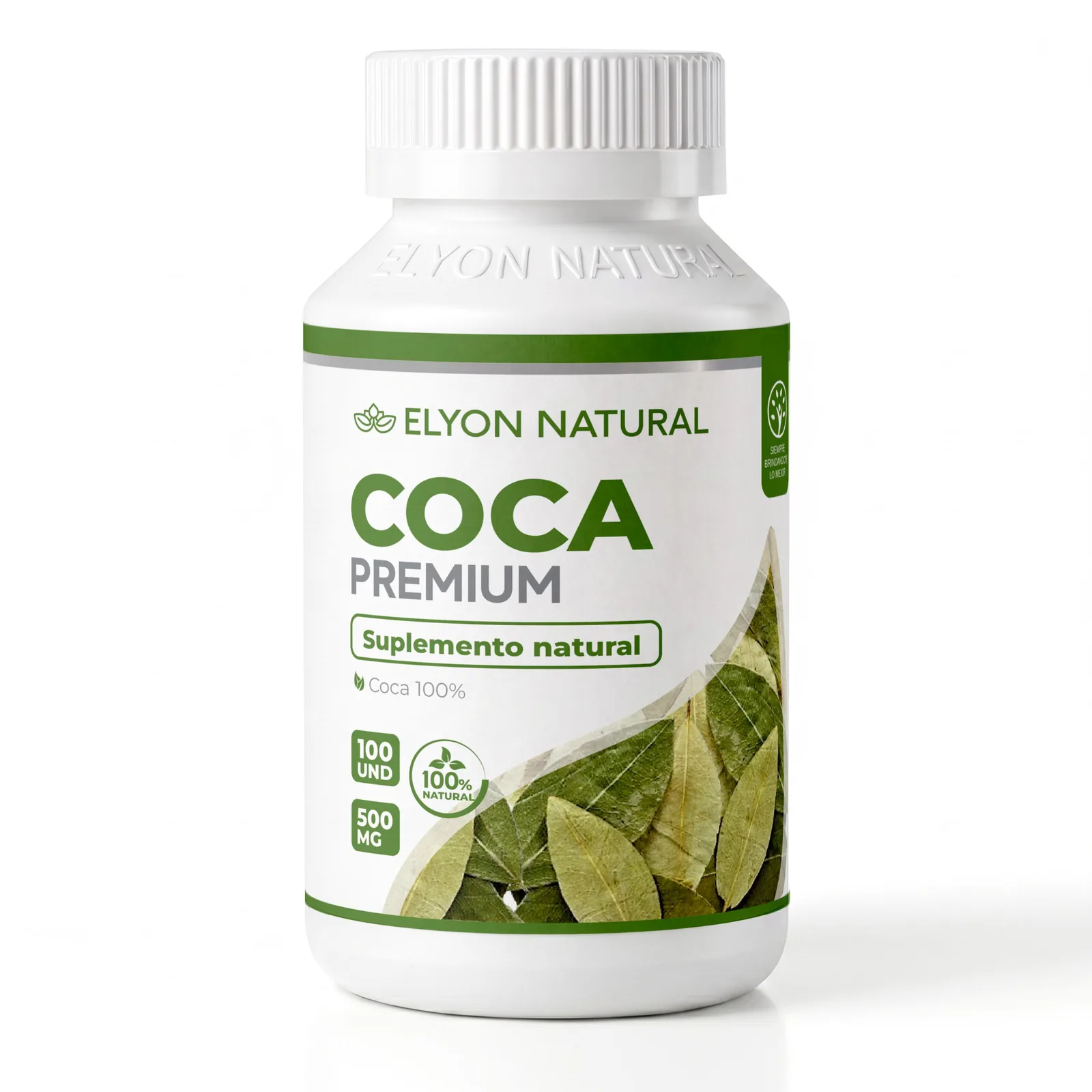 Coca Premium x 100 Cápsulas | Energía Natural y Vitalidad Andina | Elyon Natural Perú, imagen 1
