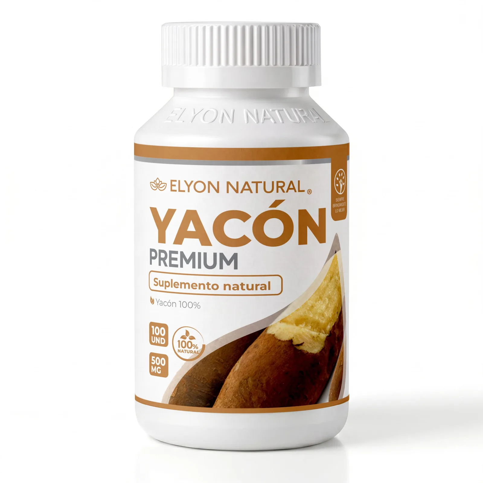 Yacón 100 Cápsulas 500mg – Elyon Natural | Control de Azúcar y Digestión Saludable