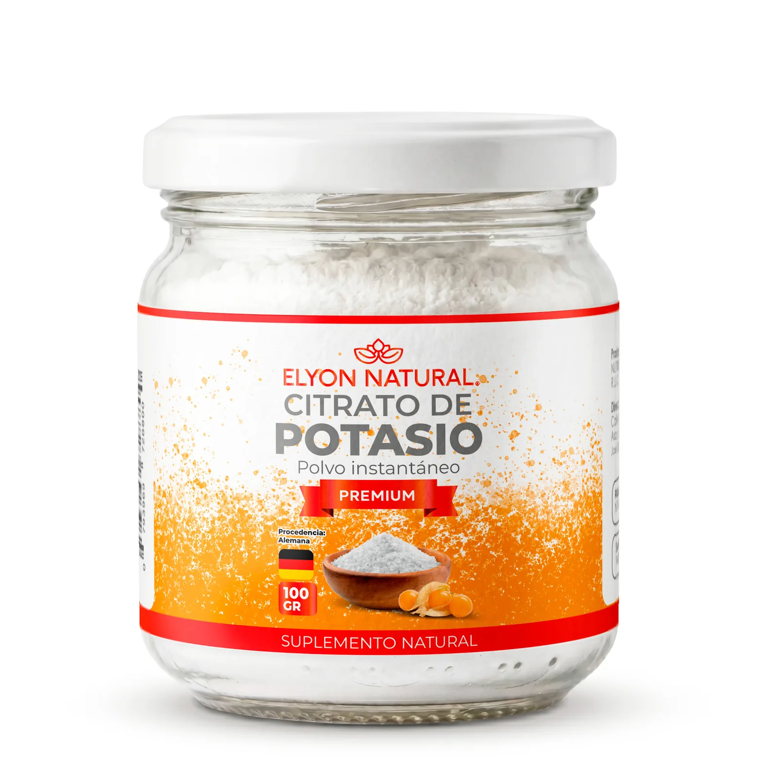 Citrato de Potasio en Polvo 100g – Calidad Premium Alemana | Elyon Natural, imagen 1