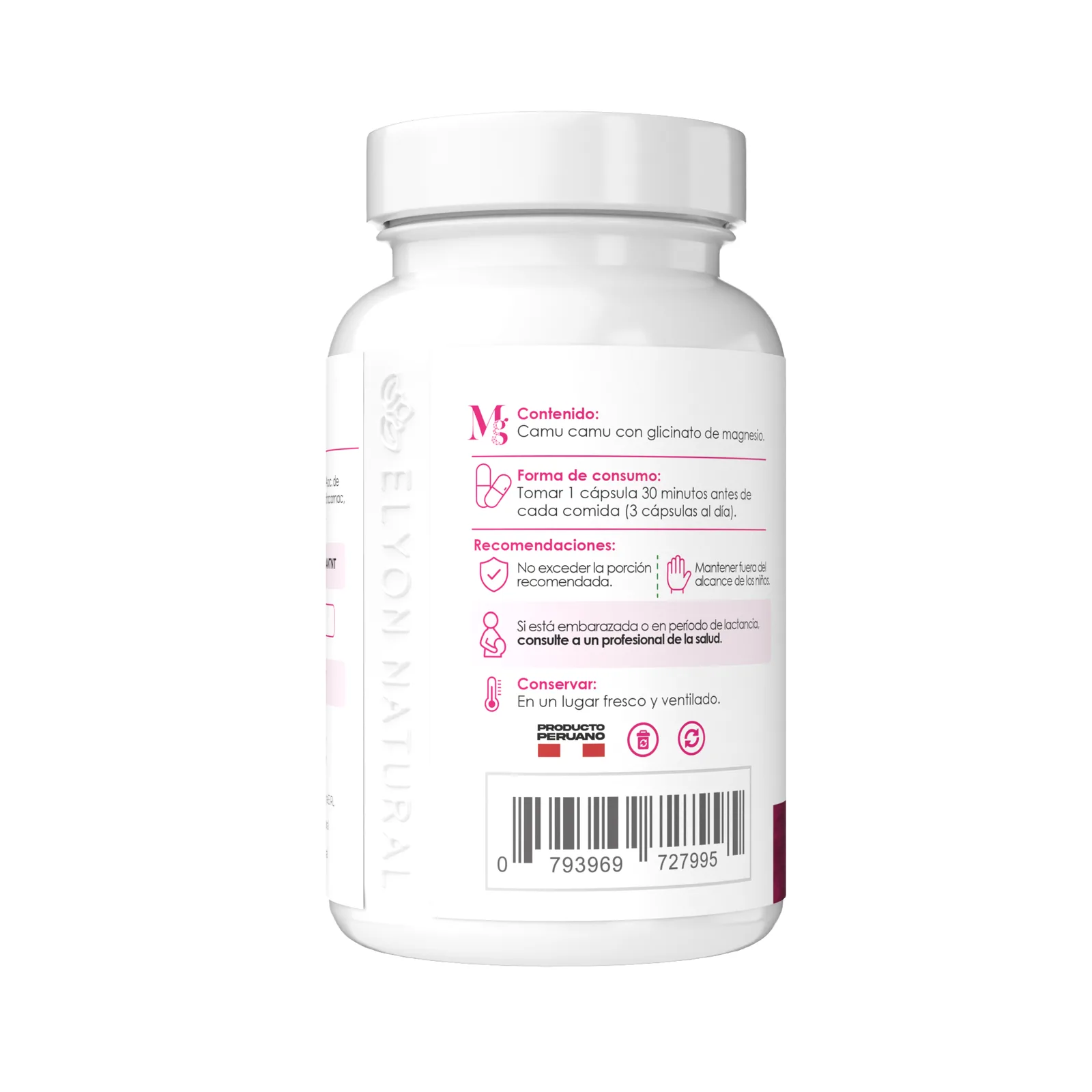 Glicinato de Magnesio + Camu Camu – Alta Absorción, Relajación y Energía Natural (100 cápsulas), imagen 3