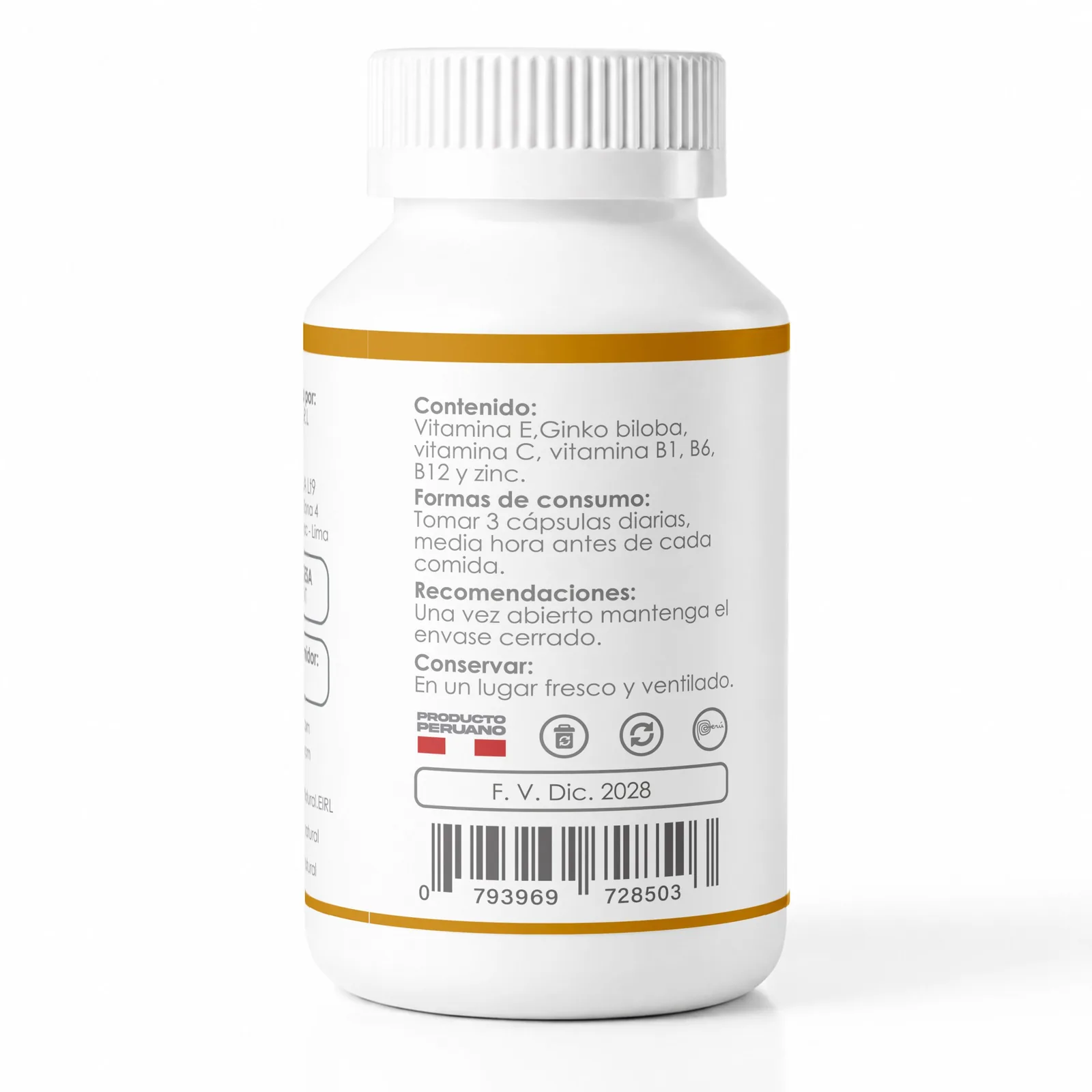 Vitamina E – Complex x 100 Cápsulas | Antioxidante y Protección Celular | Elyon Natural Perú, imagen 3