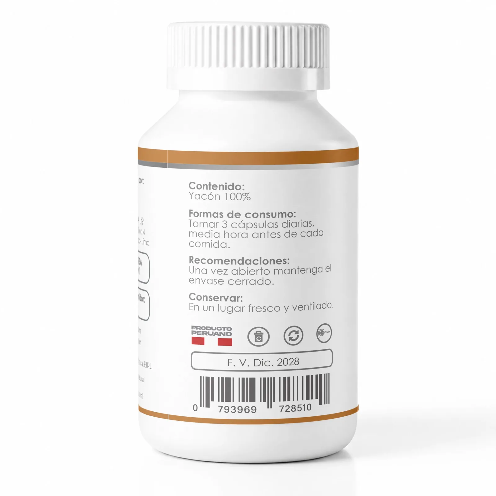 Yacón 100 Cápsulas 500mg – Elyon Natural | Control de Azúcar y Digestión Saludable, imagen 3