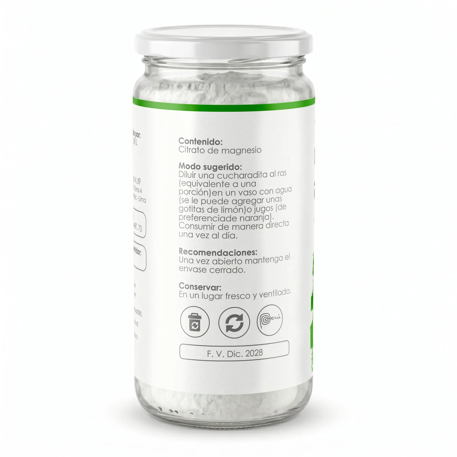 Citrato de Calcio Puro en Polvo 500g – Máxima Absorción Ósea | Elyon Natural, imagen 3