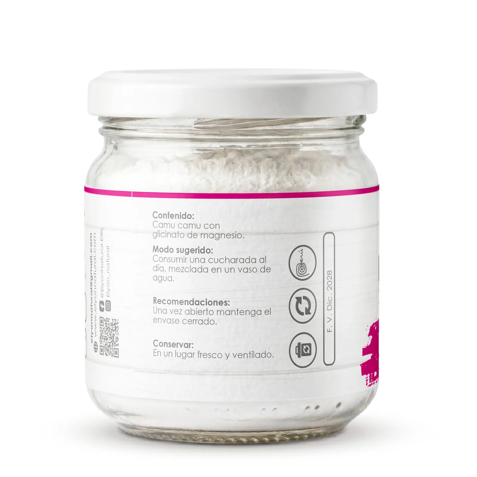 Glicinato de Magnesio Polvo Instantáneo + Camu Camu 100g, imagen 3
