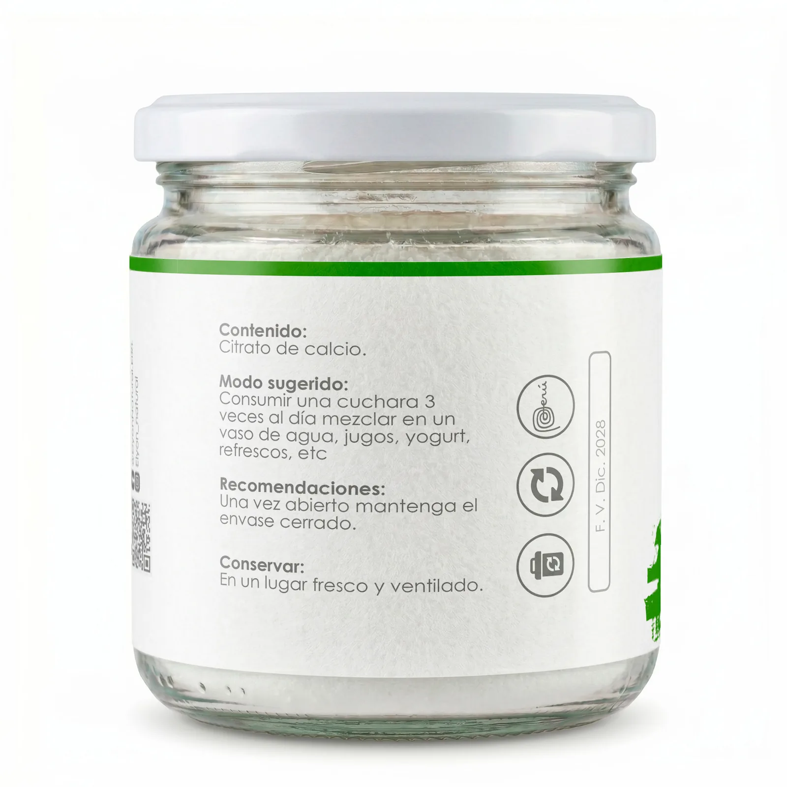 Citrato de Calcio en Polvo 250g Instantáneo, imagen 2