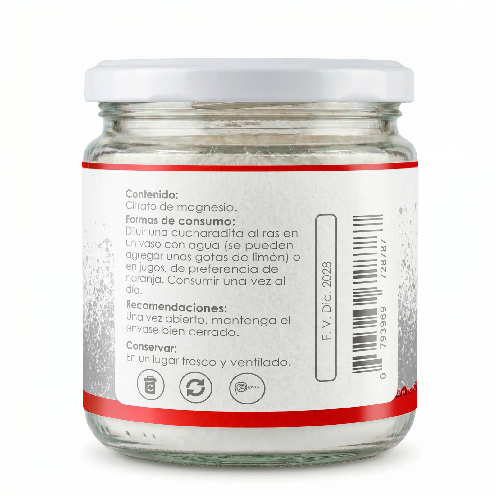 Citrato de Magnesio en Polvo Premium (Procedencia Alemana) 250g – Elyon Natural, imagen 3