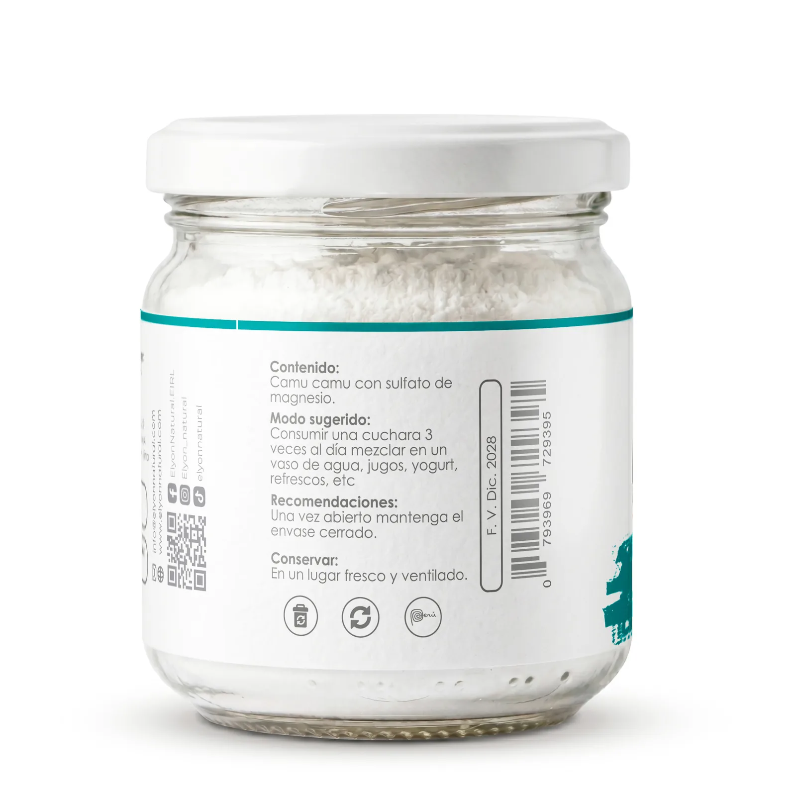 Sales de Epsom Polvo Instantáneo + Camu Camu 100g – Magnesio Natural y Vitamina C | Elyon Natural, imagen 3
