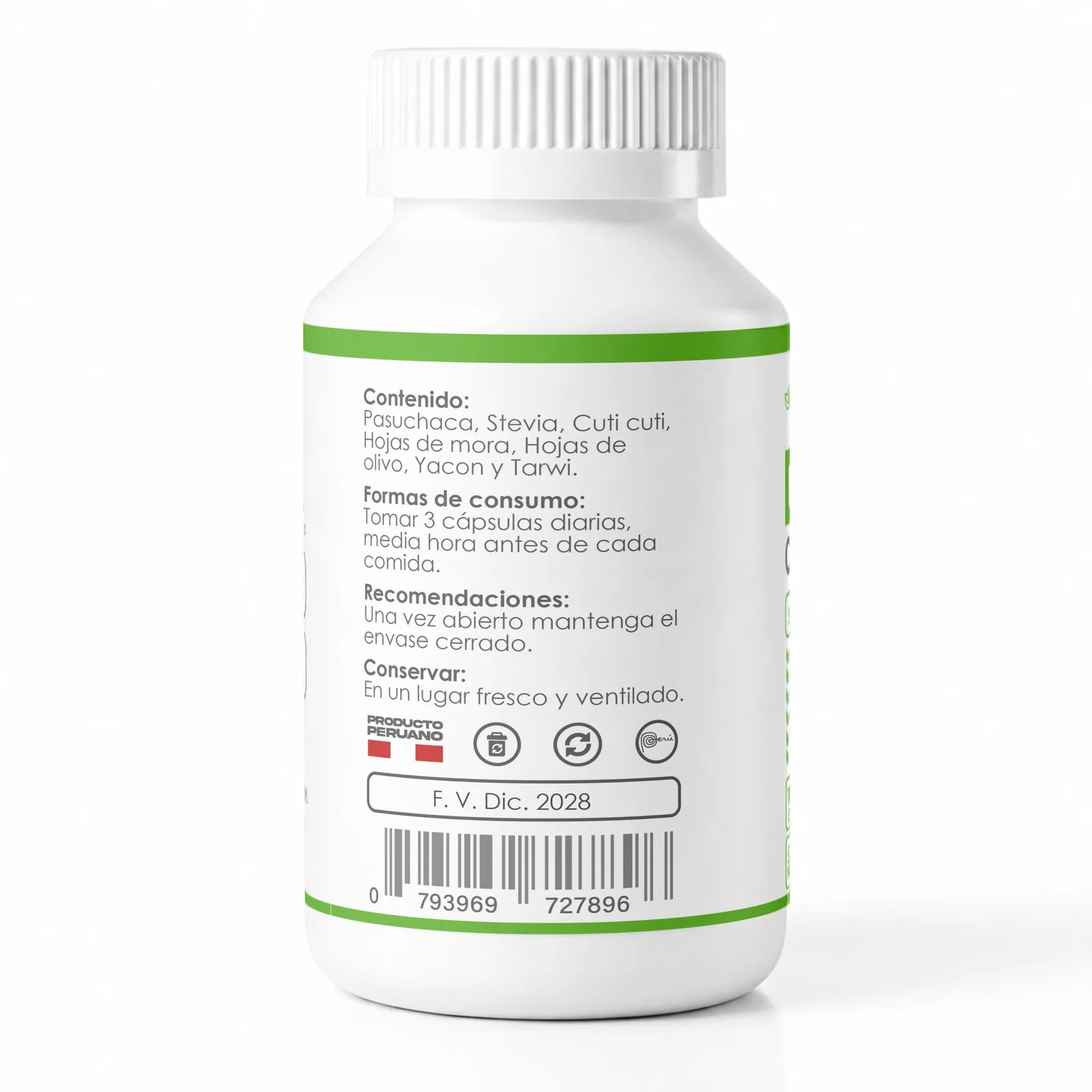 DiaBet con Pasuchaca y Stevia 100 cápsulas | Elyon Natural, imagen 3
