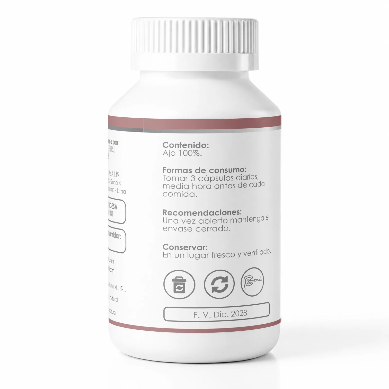 Ajo Premium 100 Cápsulas – Salud Cardiovascular y Colesterol Natural | Elyon Natural, imagen 3