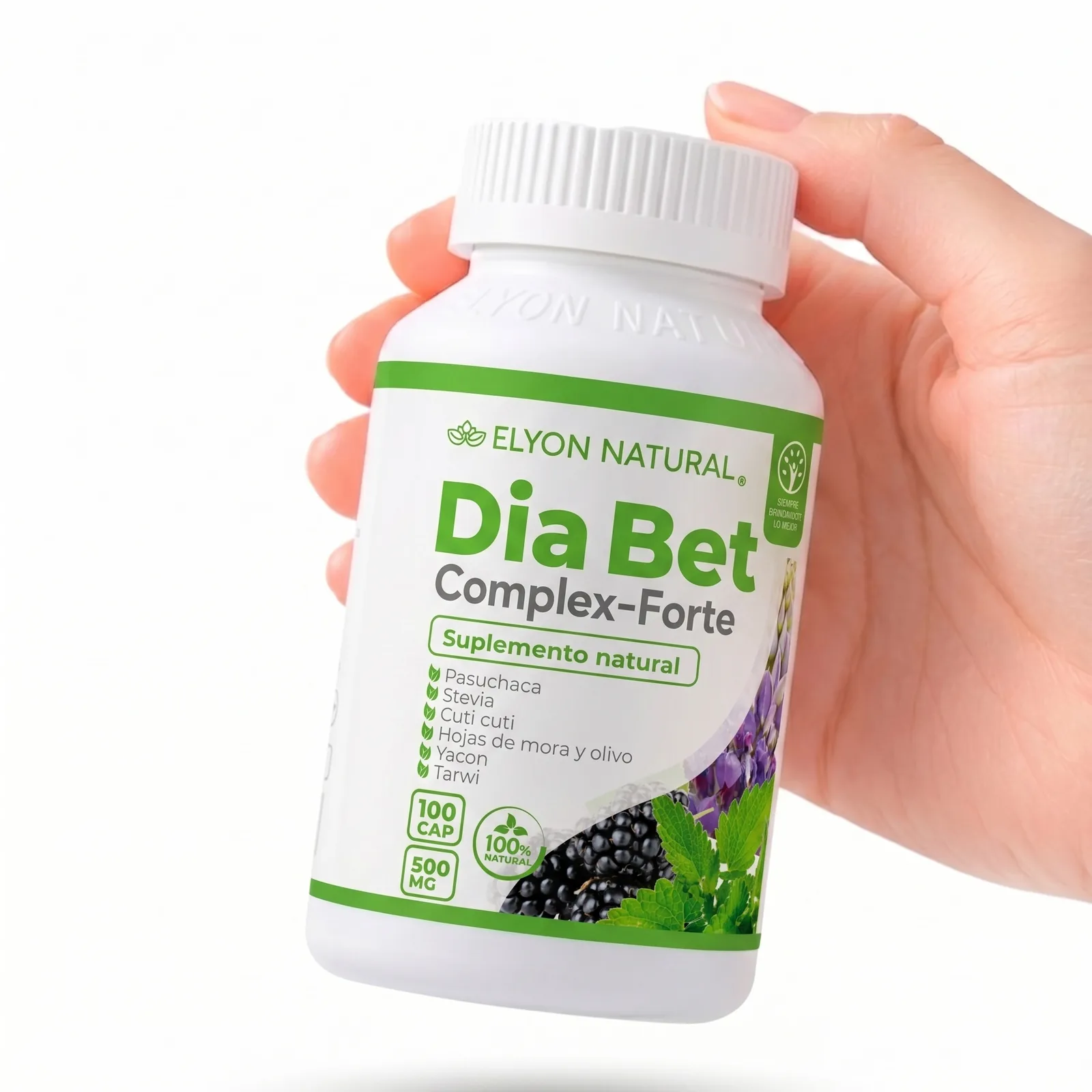 DiaBet con Pasuchaca y Stevia 100 cápsulas | Elyon Natural, imagen 4