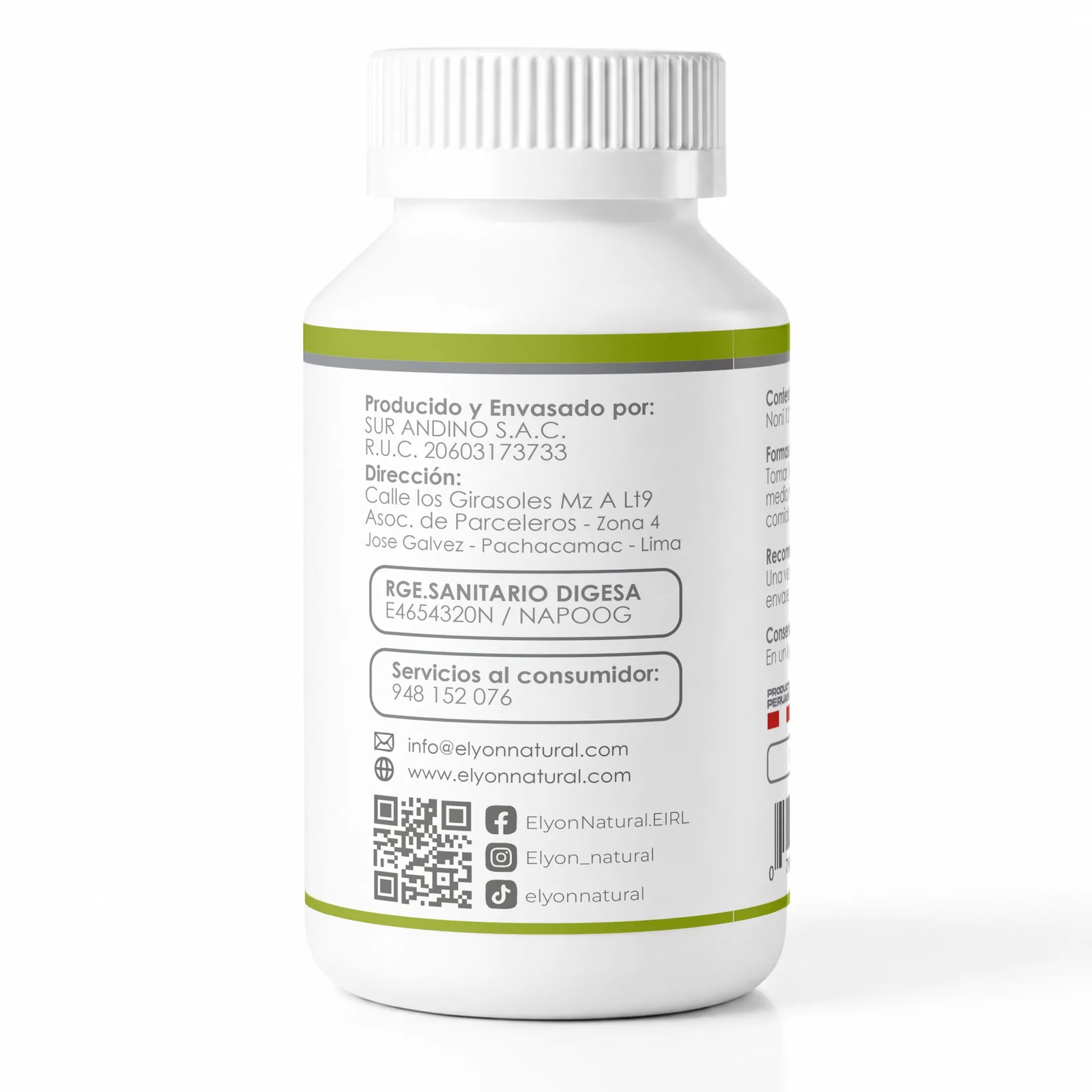 Noni Premium x 100 Cápsulas | Antioxidante Natural &amp; Bienestar Integral | Elyon Natural Perú, imagen 2