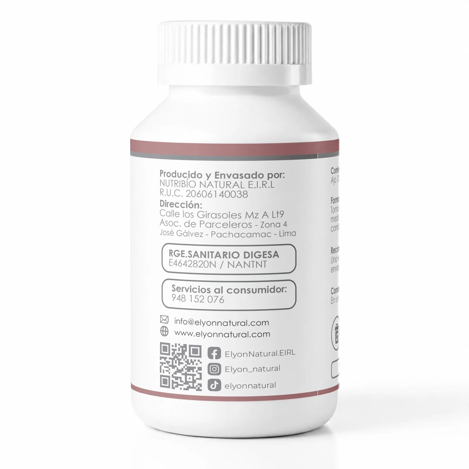 Ajo Premium 100 Cápsulas – Salud Cardiovascular y Colesterol Natural | Elyon Natural, imagen 2