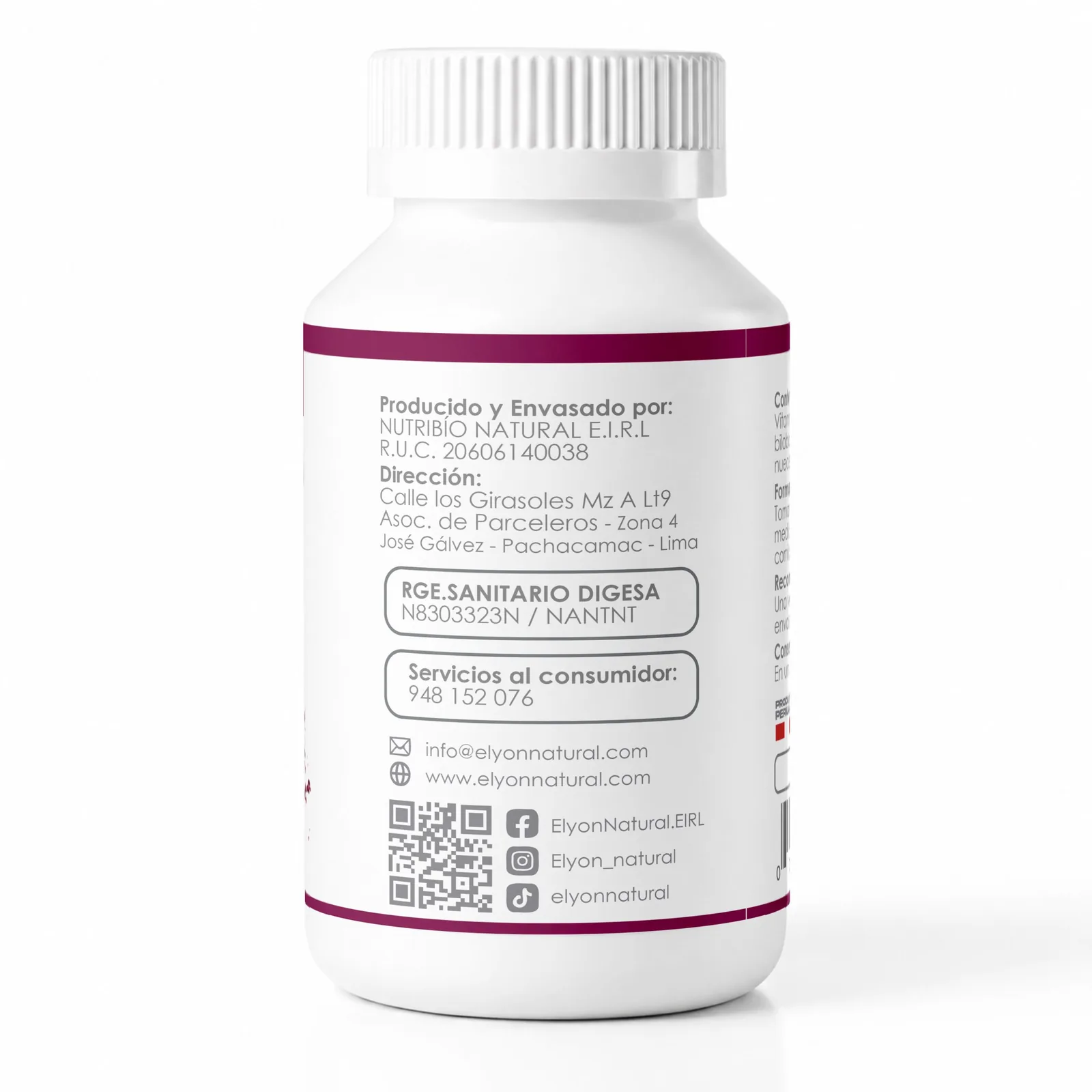 Complejo B – Complex x 100 Cápsulas | Energía y Vitalidad | Elyon Natural Perú, imagen 2