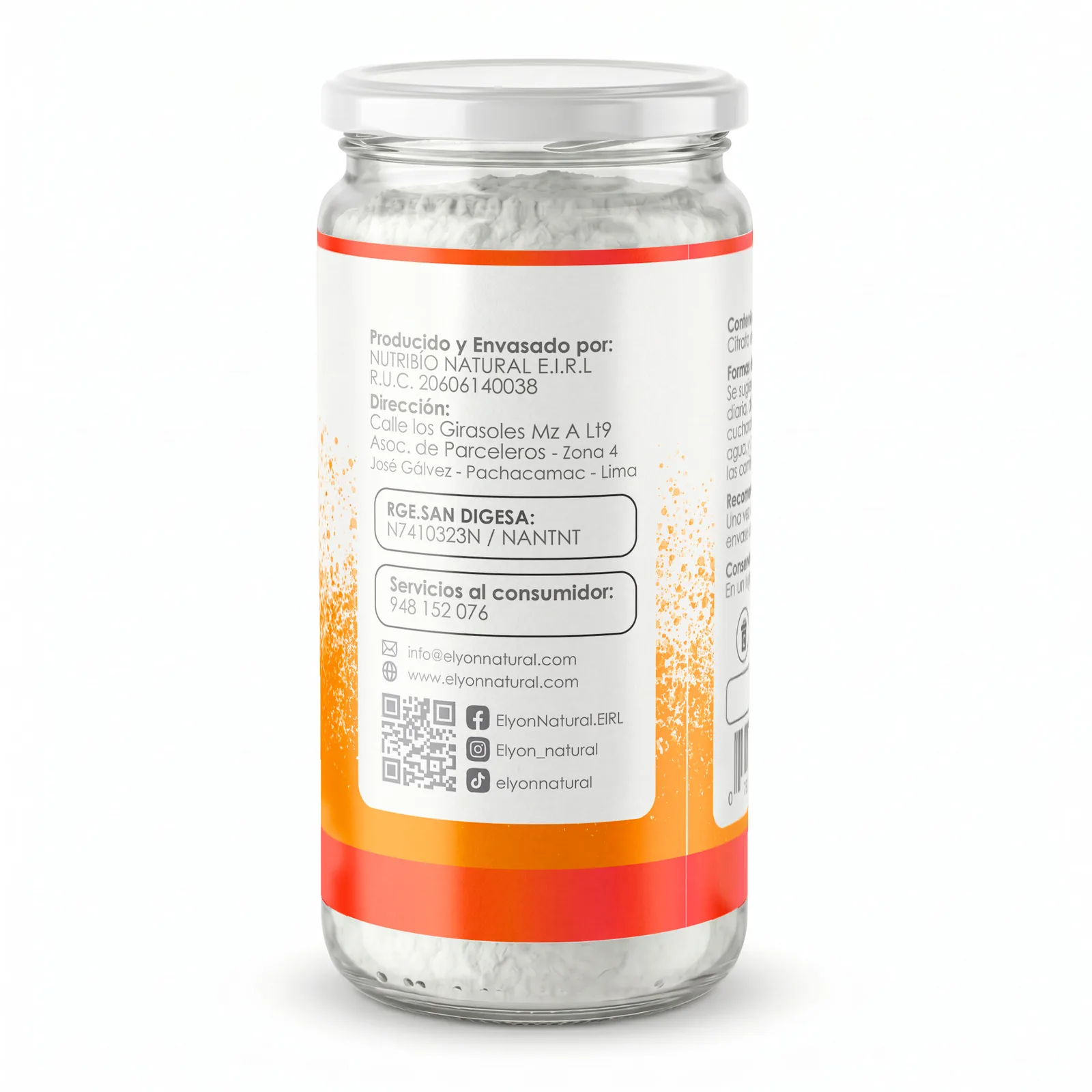 Citrato de Potasio Puro en Polvo 500g (Procedencia Alemana) | Elyon Natural, imagen 2