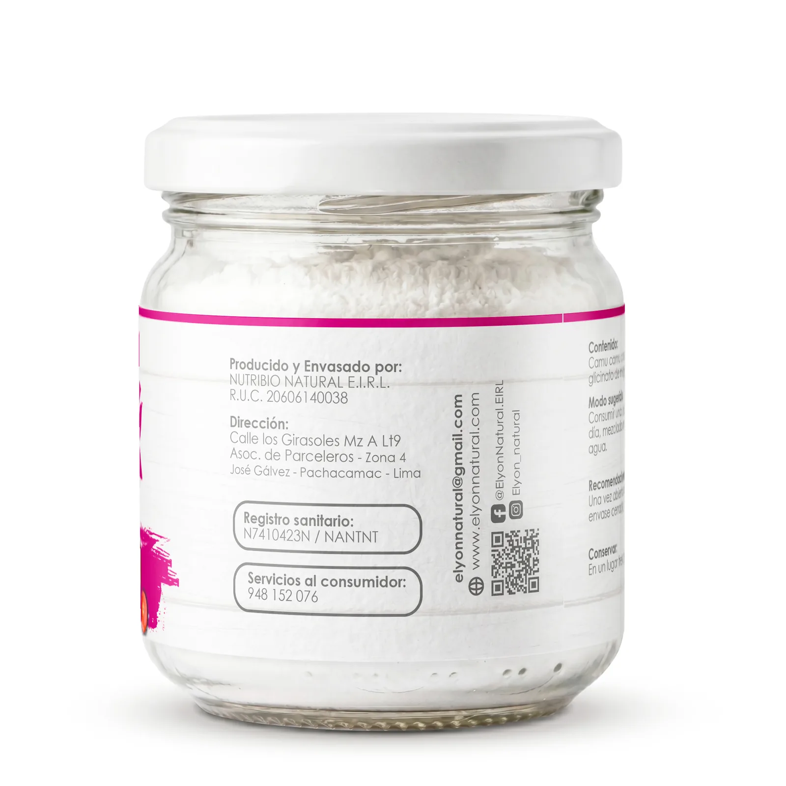 Glicinato de Magnesio Polvo Instantáneo + Camu Camu 100g, imagen 2