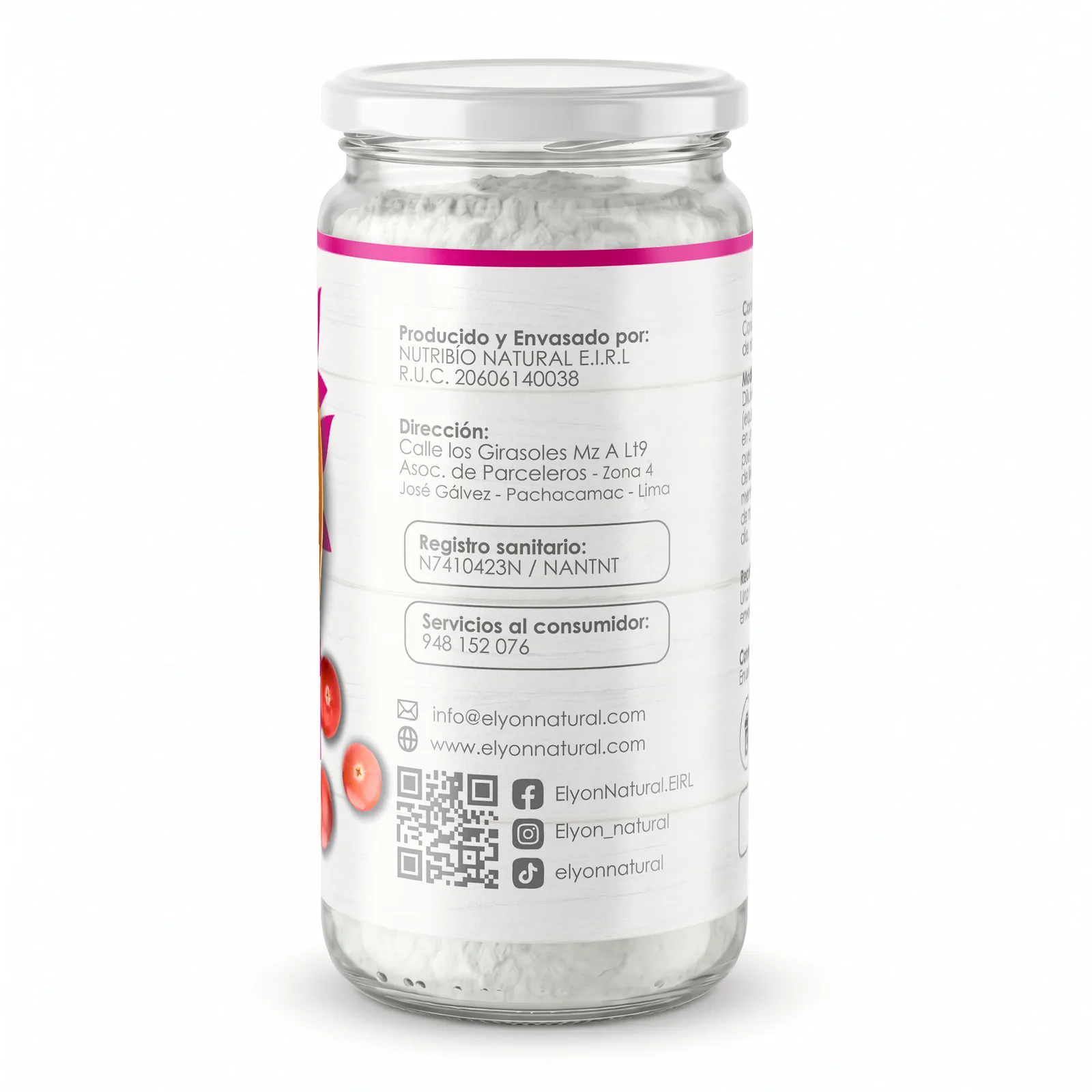 Glicinato de Magnesio Polvo Instantáneo + Camu Camu 500g – Elyon Natural | Relajación Muscular y Energía, imagen 2