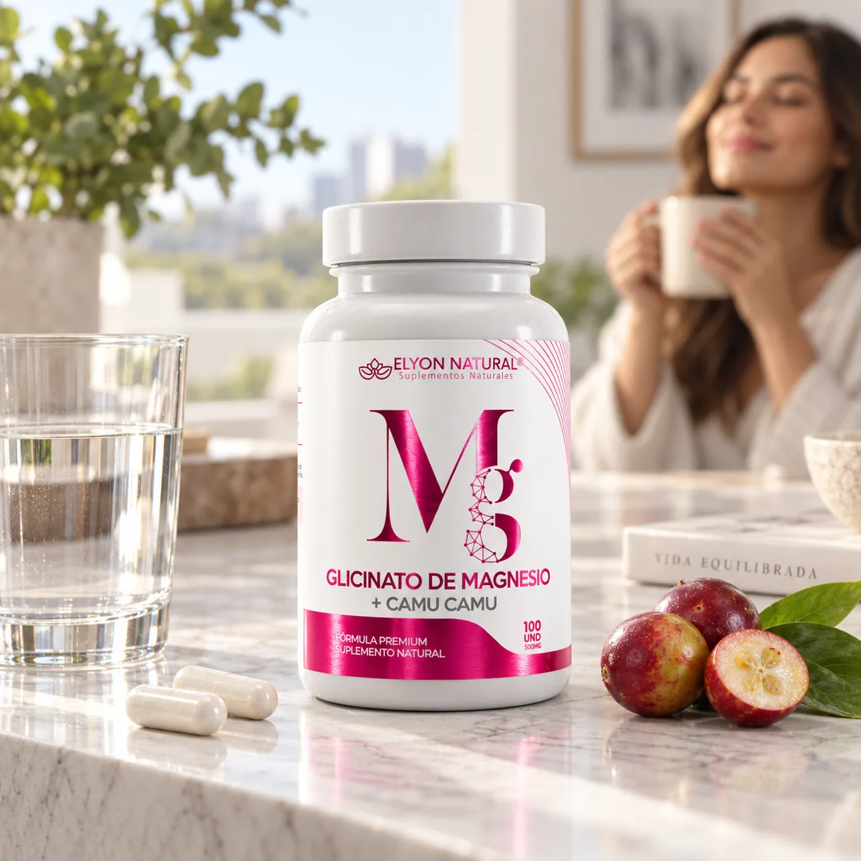 Glicinato de Magnesio + Camu Camu – Alta Absorción, Relajación y Energía Natural (100 cápsulas), imagen 4